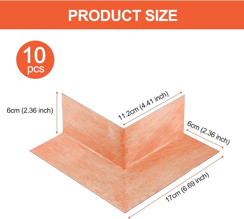 CRIDENG Waterproof Membrane For Shower, Waterproofing Polyethylene Seamless Membrane, Inside Or Outside Corner For Bathroom, Kitchen,Saunas And Wet Areas, Steam Room, Wall, Windows (10pcs Outside) - Image 2